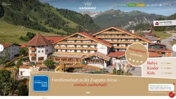 Website Screenshot: Resort Kaiserhof**** - Familienurlaub in der Tiroler Zugspitzarena | Familotel Kaiserhof - Date: 2023-06-23 12:04:31