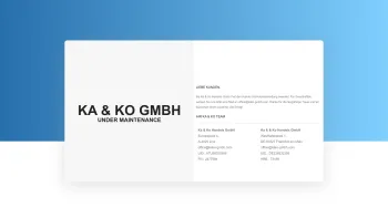 Website Screenshot: Ka & Ko Handels GmbH - Kako Gmbh - Under Maintenance - Date: 2023-06-14 16:36:33