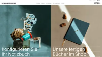Website Screenshot: Kalendermacher GmbH & Co KG - Die Kalendermacher. Personalisierte Kalender und -Notizbücher. - Date: 2023-06-23 12:04:31