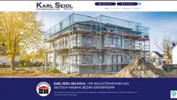 Website Screenshot: Karl Seidl Meisterbetrieb Ges.m.b.H. - Karl Seidl - Bauunternehmen, Hafnermeister, Fliesenleger in Deutsch-Wagram - Date: 2023-06-23 12:04:37