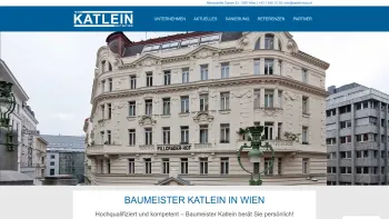 Website Screenshot: Bauunternehmen Ing. Franz Katlein Gesellschaft m.b.H. & Co.KG - Baumeister Katlein Wien - bauen - renovieren - sanieren - Date: 2023-06-23 12:04:40