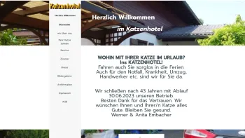 Website Screenshot: Embacher OG - Katzenhotel - Date: 2023-06-23 12:04:39