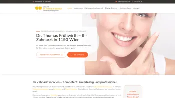 Website Screenshot: Dr. med. univ. Thomas Frühwirth - Dr. med. Thomas Frühwirth | Ihr Zahnarzt in Wien - Date: 2023-06-15 16:02:34