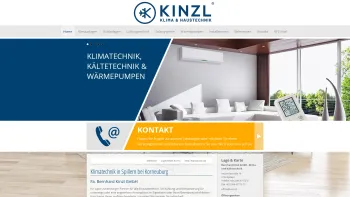 Website Screenshot: bei Bernhard Kinzl GmbH - Bernhard Kinzl - Klimatechnik in Spillern bei Korneuburg - Date: 2023-06-14 10:37:52