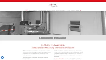 Website Screenshot: K.I.R.S.C.H. GmbH - Entfeuchtungssysteme für die Industrie | Sorptionstrockner uvm. - Date: 2023-06-23 12:04:54