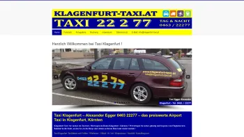 Website Screenshot: Taxi Klagenfurt 22277 - Alexander Egger - Taxi Klagenfurt - Airport Taxi Kärnten - Flughafentransfer Klagenfurt - Date: 2023-06-23 12:04:57
