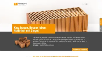 Website Screenshot: Ziegelwerk Pichler Wels KG Herzlich - klimabloc - Klug bauen. Besser leben. Mit Ziegel. - Date: 2023-06-23 12:05:00