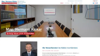 Website Screenshot: www.klokar.at - Ihr Steuerberater in Kärnten - Mag. Hermann Klokar - Date: 2023-06-23 12:05:02