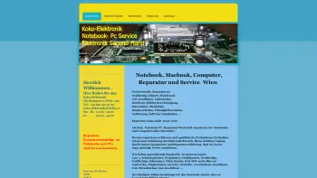 Website Screenshot: Koko Elektronik - Notebook, Macbook, Computer, Reparatur und Service Wien - Date: 2023-06-23 12:05:08