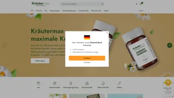 Website Screenshot: Kräuter Max - Kräutermax - Naturheilmittel, Tee, Öle & Kosmetik - Drogerie seit 1890 – Kraeutermax - Date: 2023-06-23 12:05:17