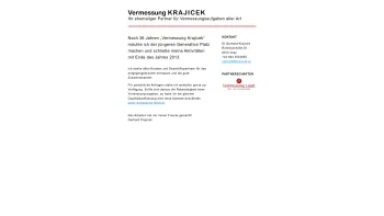 Website Screenshot: Vermessung Krajicek Ihr Partner für Vermessungsaufgaben aller Art - Date: 2023-06-23 12:05:17