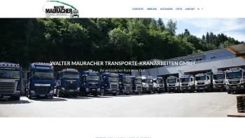 Website Screenshot: Kranarbeiten Transporte Walter Mauracher - WALTER MAURACHER TRANSPORTE-KRANARBEITEN GmbH – Ein verlässlicher Partner der heimischen Wirtschaft - Date: 2023-06-23 12:05:17