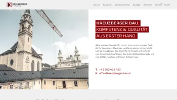 Website Screenshot: Die salzburger Baufirma Kreuzberger ekompetenter Ansprechpartner für alle Bauarbeiten. - Kreuzberger Bau Salzburg - Date: 2023-06-23 12:05:23