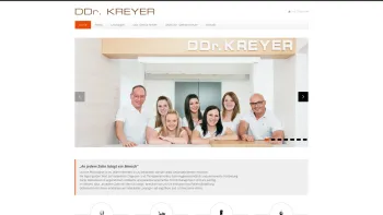 Website Screenshot: Zahnpraxis DDR. KREYER - Zahnpraxis DDr. Kreyer - Home - Date: 2023-06-23 12:05:23