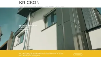 Website Screenshot: krickon gmbh - KRICKON - Ihr Baumeister & Generalunternehmer in Wien & NÖ - Date: 2023-06-23 12:05:23