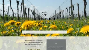 Website Screenshot: Weingut Kroneder - Startseite - Wein & Wohnen Kroneder - Date: 2023-06-14 10:41:21