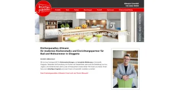 Website Screenshot: Küchenparadies Altmann Gesmbh - Küchenparadies Gloggnitz - Küche, Bad und Wohnen - Date: 2023-06-15 16:02:34