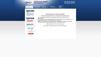 Website Screenshot: Kuehltechnik Decker - Kühltechnik Decker - Date: 2023-06-23 12:05:28