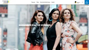Website Screenshot: Güssinger Kultur Sommer - Startseite - Güssinger Kultursommer - Date: 2023-06-23 12:05:29