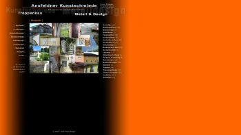 Website Screenshot: Ansfeldner Kunstschmiede Metall Design Öllinger Franz Altbausanierung Kunstschlosserei Bauschlosserei Metallbau Kunstschmiede Fens - Ansfeldner Kunstschmiede - Date: 2023-06-23 12:05:31