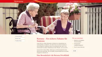 Website Screenshot: Kursana - Pflegeheim, Seniorenresidenz und betreutes Wohnen - Kursana - Date: 2023-06-23 12:05:32