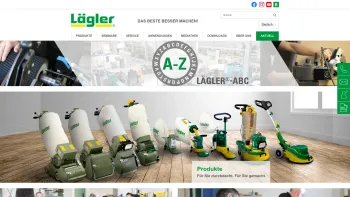 Website Screenshot: Eugen Lägler GmbH Co. LÄGLER | Mit dieser Technik schleift die Welt - LÄGLER – Parkettschleifmaschinen für perfekte Schleifqualität - Date: 2023-06-23 12:05:37