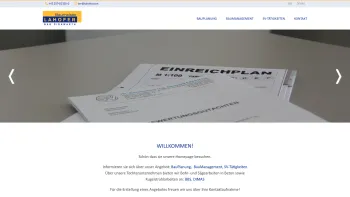 Website Screenshot: Bauunternehmen Lahofer GmbH - Baumeister Lahofer - Bad Pirawarth - Date: 2023-06-23 12:05:37