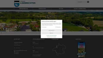 Website Screenshot: Gemeindeamt Lambrechten Urlaub Oberösterreich Tourismusinformationen aus Oberösterreich - Lambrechten - Startseite - Date: 2023-06-23 12:05:40