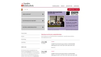 Website Screenshot: OÖ. Landesbibliothek - Landesbibliothek - OÖ Landesbibliothek - Date: 2023-06-23 12:05:40