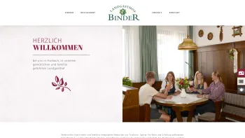 Website Screenshot: Landgasthof Binder - Landgasthof Binder in Harbach - Date: 2023-06-23 12:05:40