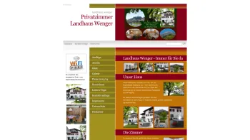 Website Screenshot: Privatzimmer Landhaus Wenger Familie Schnoell - Privatzimmer Landhaus Wenger - Date: 2023-06-23 12:05:40