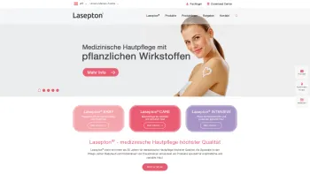 Website Screenshot: DEXTROPHARM Erzeugung chem. pharm Produkte lasepton.at - Lasepton® - medizinische Hautpflege & medizinische Pflegeprodukte - Date: 2023-06-23 12:05:46