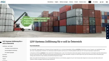 Website Screenshot: LDV-Systema Software Gesellschaft Ldv Systema Software GesmbH Software die bewegt - LDV-Systema Zolllösung für e-zoll in Österreich | mic-cust.com - Date: 2023-06-23 12:05:49