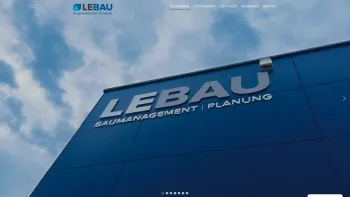 Website Screenshot: auf www.lebau.at - LEBAU GmbH - Baumanagement und Planung - Date: 2023-06-23 12:05:49
