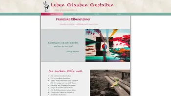 Website Screenshot: Lebensberatung Franziska Eibensteiner - Leben Glauben Gestalten - Date: 2023-06-23 12:05:49