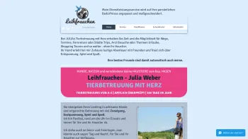 Website Screenshot: Leihfrauchen Julia Weber, Tierbetreuung mit Herz - Leihfrauchen | Julia Weber - Date: 2023-06-23 12:05:55