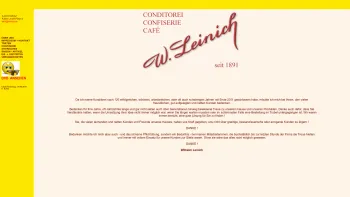 Website Screenshot: LEINICH Conditorei Confiserie Caf - KONDITOREI LEINICH - Conditorei, Confiserie, Café - Date: 2023-06-23 12:05:55
