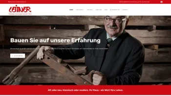 Website Screenshot: LEITNER Zimmerei Baugesellschaft m.b.H. Uebelbach - Zimmerei Leitner in Übelbach-Steiermark - Date: 2023-06-23 12:05:55