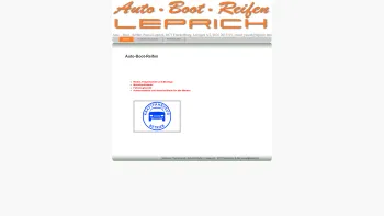Website Screenshot: Auto Boot Reifen Leprich - Auto-Boot-Reifen-Leprich - Date: 2023-06-23 12:05:58