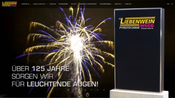 Website Screenshot: Liebenwein Pyrotechnik GmbH - "Ein Feuerwerk an Innovation" - Liebenwein Weco - Date: 2023-06-23 12:06:03