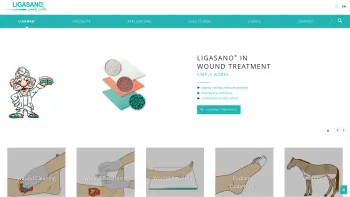 Website Screenshot: LIGAMED - Effective dressing for wound cleaning, wound treatment, prevention - Ligamed medical Products GmbH - Date: 2023-06-14 10:43:33