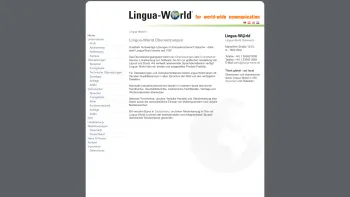 Website Screenshot: Lingua-World.at - Lingua-World · Übersetzungen und Dolmetschen in Wien - Date: 2023-06-15 16:02:34