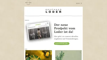 Website Screenshot: Loder Modehaus - Kaufhaus Loder Eggersdorf/Kumberg - Date: 2023-06-14 10:43:33