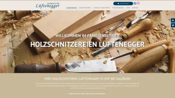 Website Screenshot: Gerhard J. M. Lüftenegger - Holzschnitzerei Lüftenegger in Hof bei Salzburg - Date: 2023-06-15 16:02:34