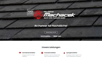 Website Screenshot: Machacek GES.M.B.H. Dachdeckerei und Spenglerei - Home - Machacek Dach und Fassade - Date: 2023-06-23 12:06:20