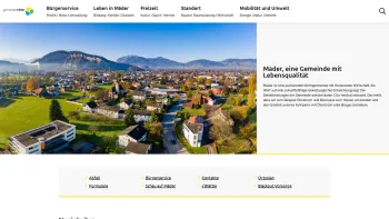 Website Screenshot: Gemeindeamt Gemeinde Mäder - Gemeinde Mäder – Gemeinde Mäder - Date: 2023-06-23 12:06:23