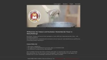 Website Screenshot: Malerei Moser Wals bei Salzburg - Malerei & Stuckateur Moser Salzburg/Wals: Home - Date: 2023-06-14 10:43:39