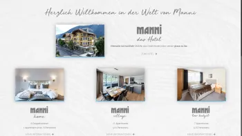 Website Screenshot: Sporthotel Mannis - MANNI Hotel, Apartments & Gastronomie in Mayrhofen i. Zillertal - Date: 2023-06-23 12:06:32