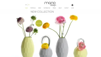 Website Screenshot: mano design - mano design - fine porcelain objects from Vienna. - Date: 2023-06-14 16:37:20