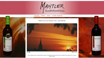 Website Screenshot: Qualitätsweine von Josef Mantler aus Österreich - Mantlerweine - Date: 2023-06-23 12:06:32